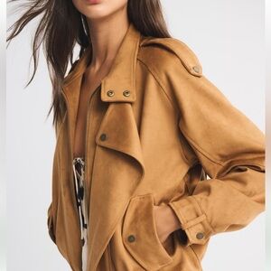 Abercrombie & Fitch Tan Bomber Jacket